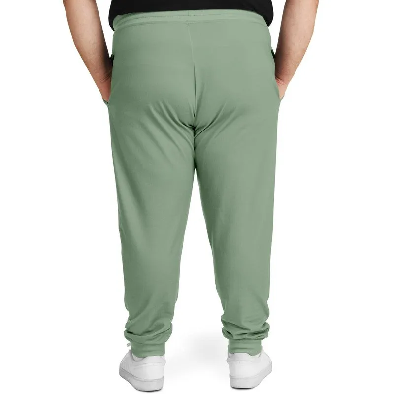 Shaded Pale Pastel Green Gray Joggers | Unisex | with PLUS sizes | C22M0Y30K30