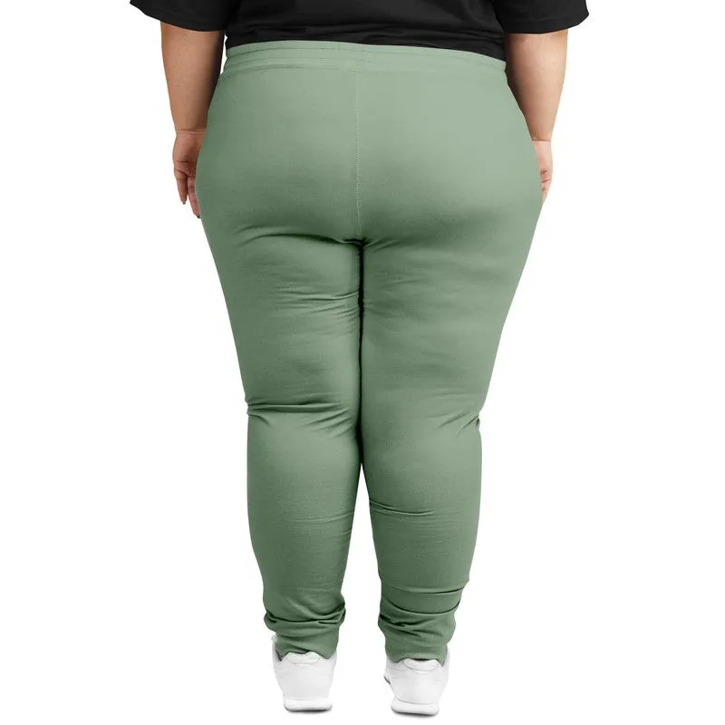 Shaded Pale Pastel Green Gray Joggers | Unisex | with PLUS sizes | C22M0Y30K30