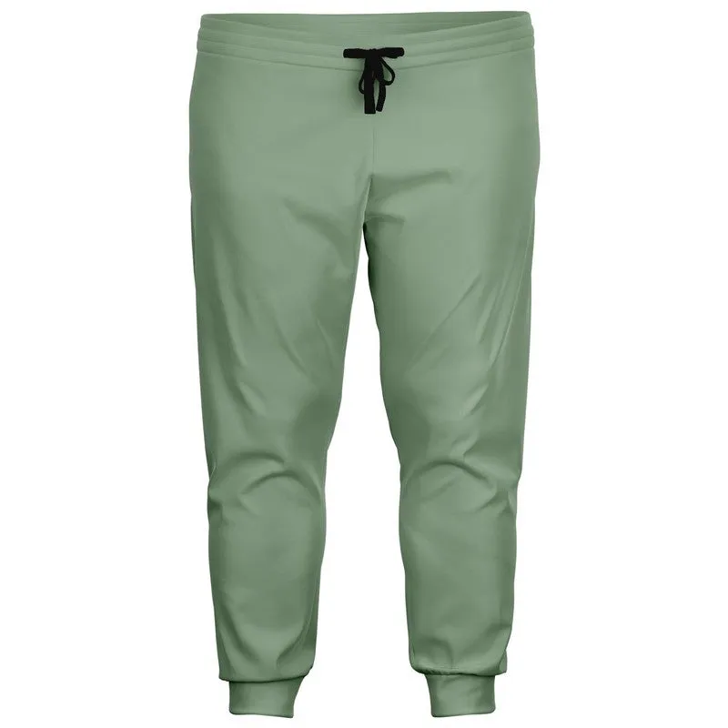 Shaded Pale Pastel Green Gray Joggers | Unisex | with PLUS sizes | C22M0Y30K30