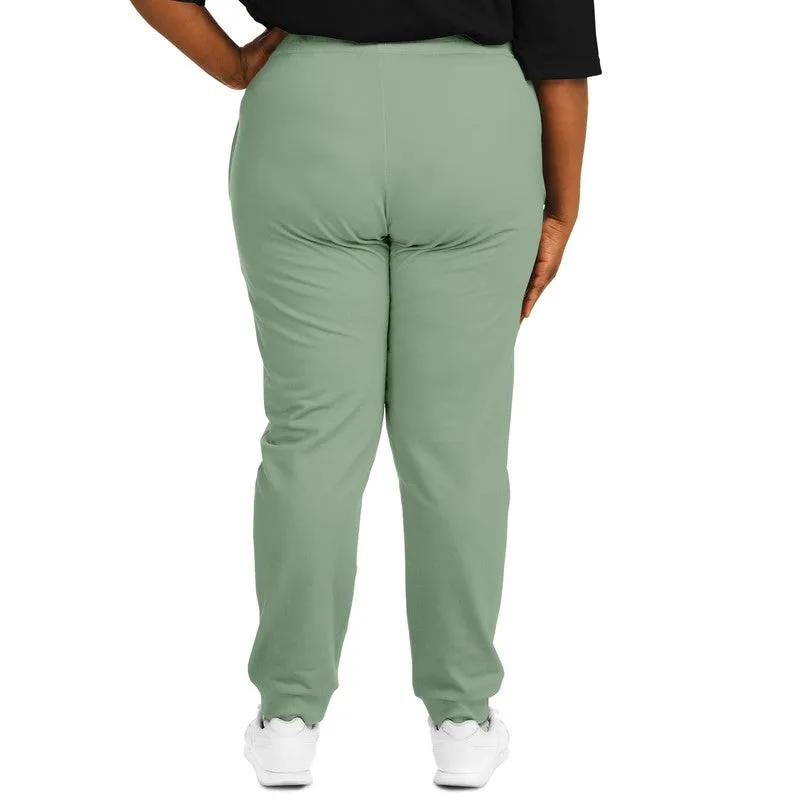 Shaded Pale Pastel Green Gray Joggers | Unisex | with PLUS sizes | C22M0Y30K30