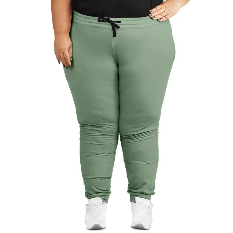 Shaded Pale Pastel Green Gray Joggers | Unisex | with PLUS sizes | C22M0Y30K30