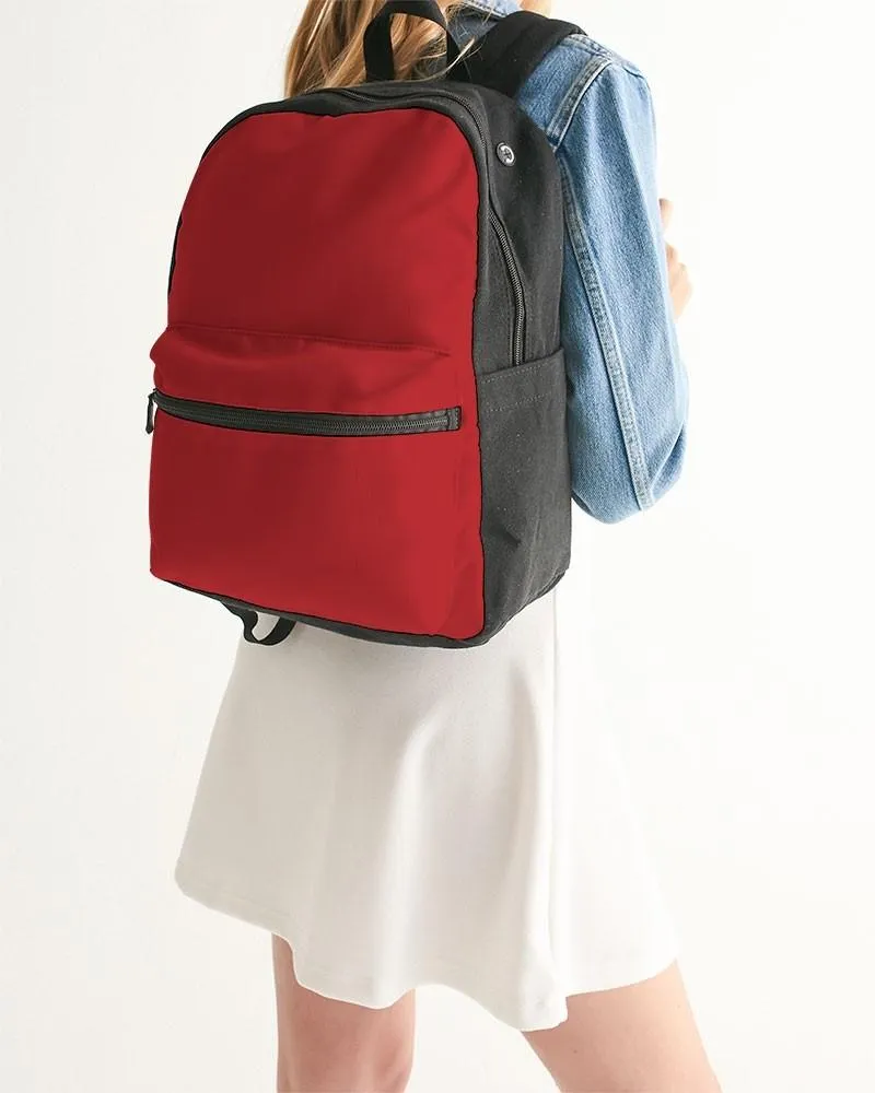 Shaded Red Canvas Backpack | C0M100Y100K30