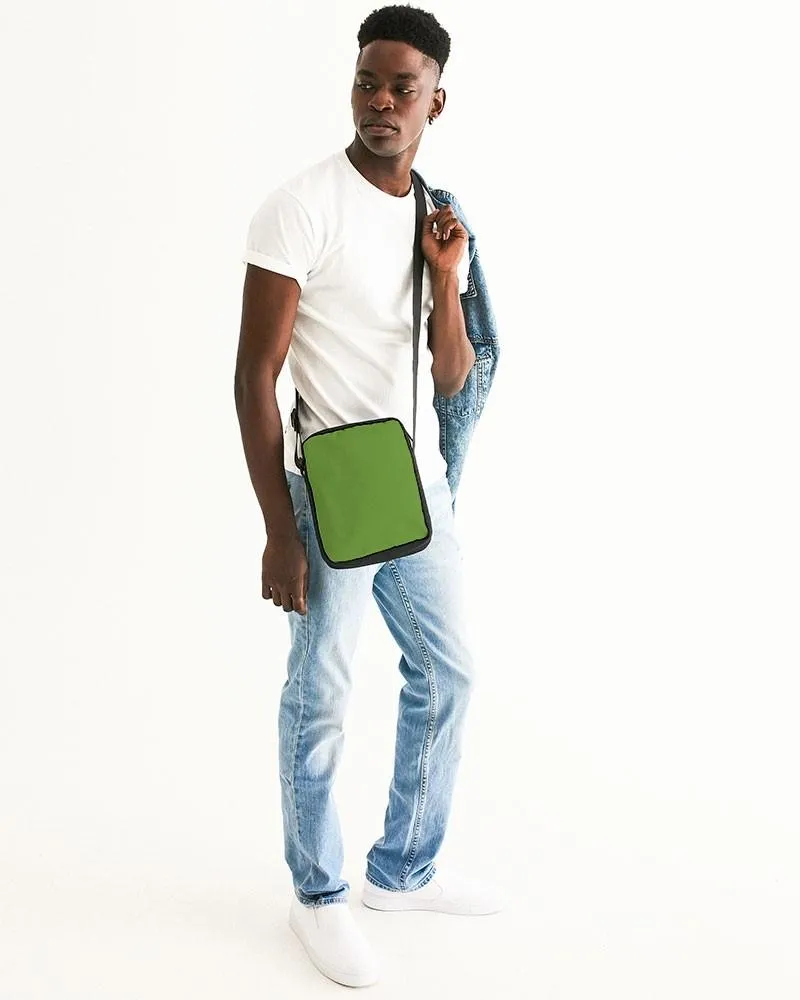 Shaded Warm Green Messenger Pouch | C50M0Y100K30
