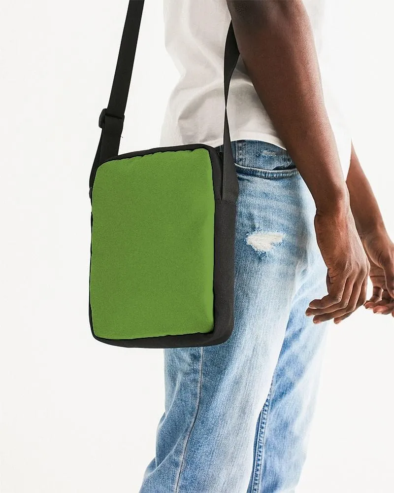 Shaded Warm Green Messenger Pouch | C50M0Y100K30