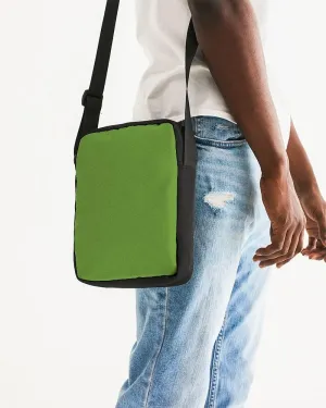 Shaded Warm Green Messenger Pouch | C50M0Y100K30