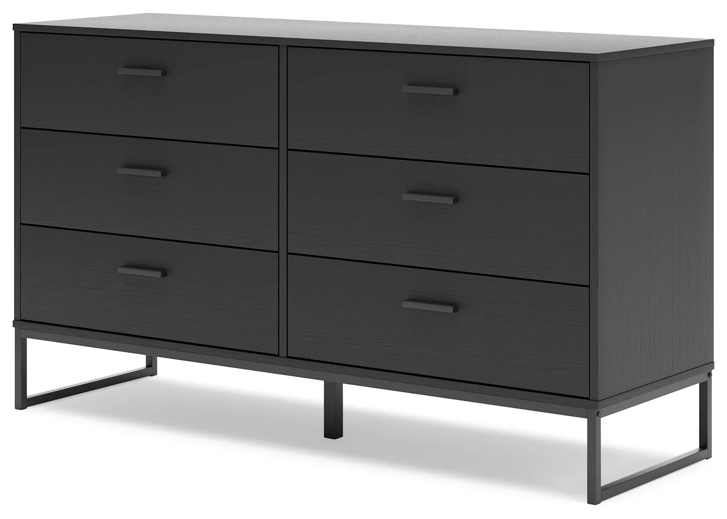 Socalle Queen Panel Headboard with Dresser and Chest in Black