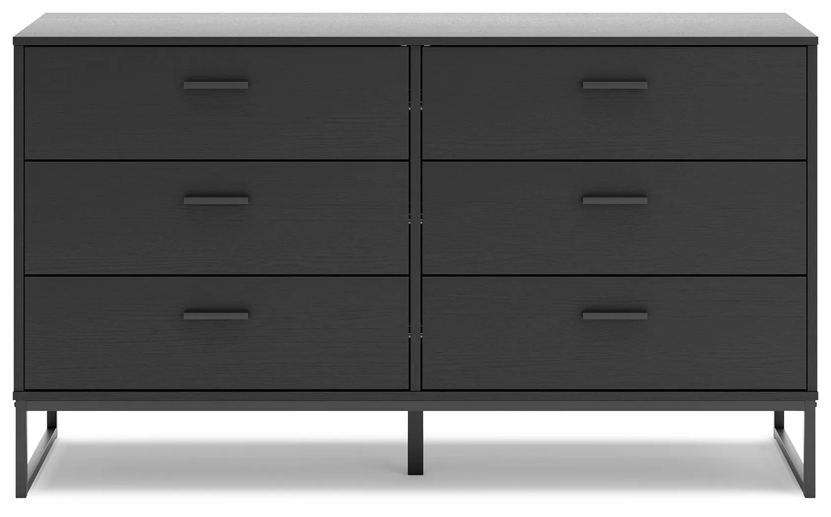 Socalle Queen Panel Headboard with Dresser and Chest in Black