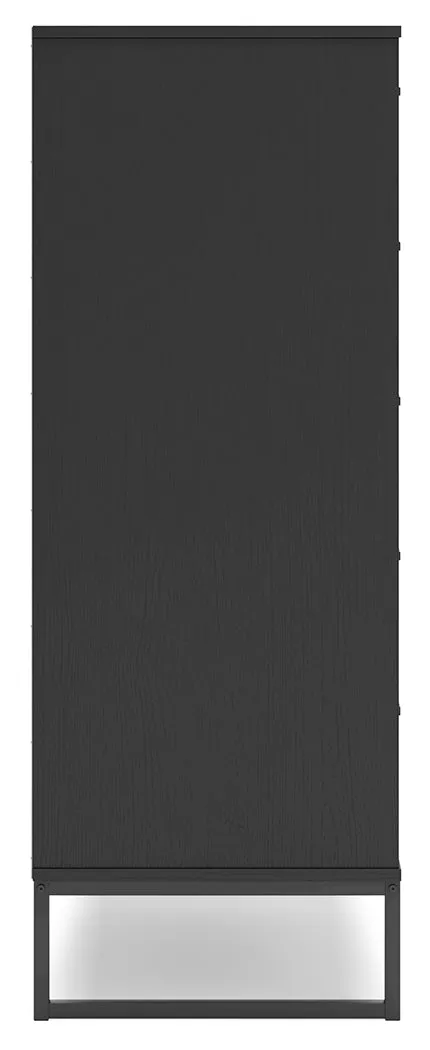Socalle Queen Panel Headboard with Dresser and Chest in Black
