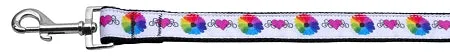 Technicolor Love Nylon Dog Leash 5-8 Inch Wide 4ft Long