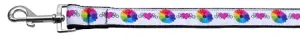 Technicolor Love Nylon Dog Leash 5-8 Inch Wide 4ft Long