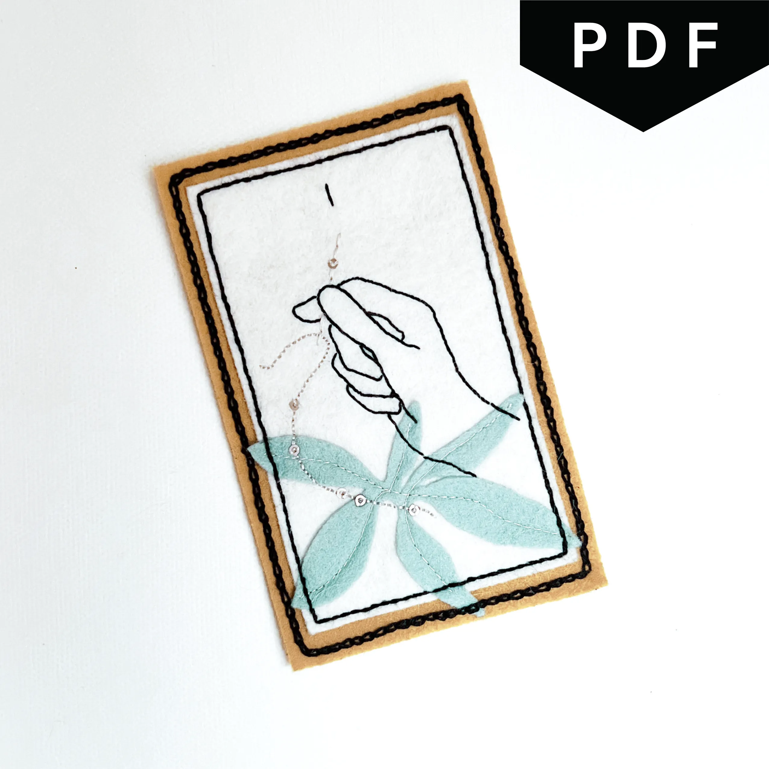The Magician Tarot Patch - Downloadable PDF Embroidery Pattern