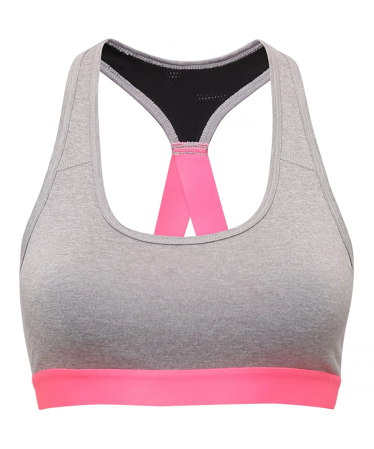 TriDri® performance sports bra (medium impact) | Silver Melange