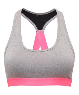 TriDri® performance sports bra (medium impact) | Silver Melange