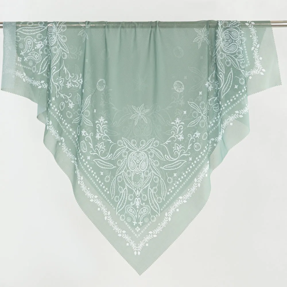 WJA279 Silk scarf for women, shawl, large square scarf, balinese print, sun-proof headscarf