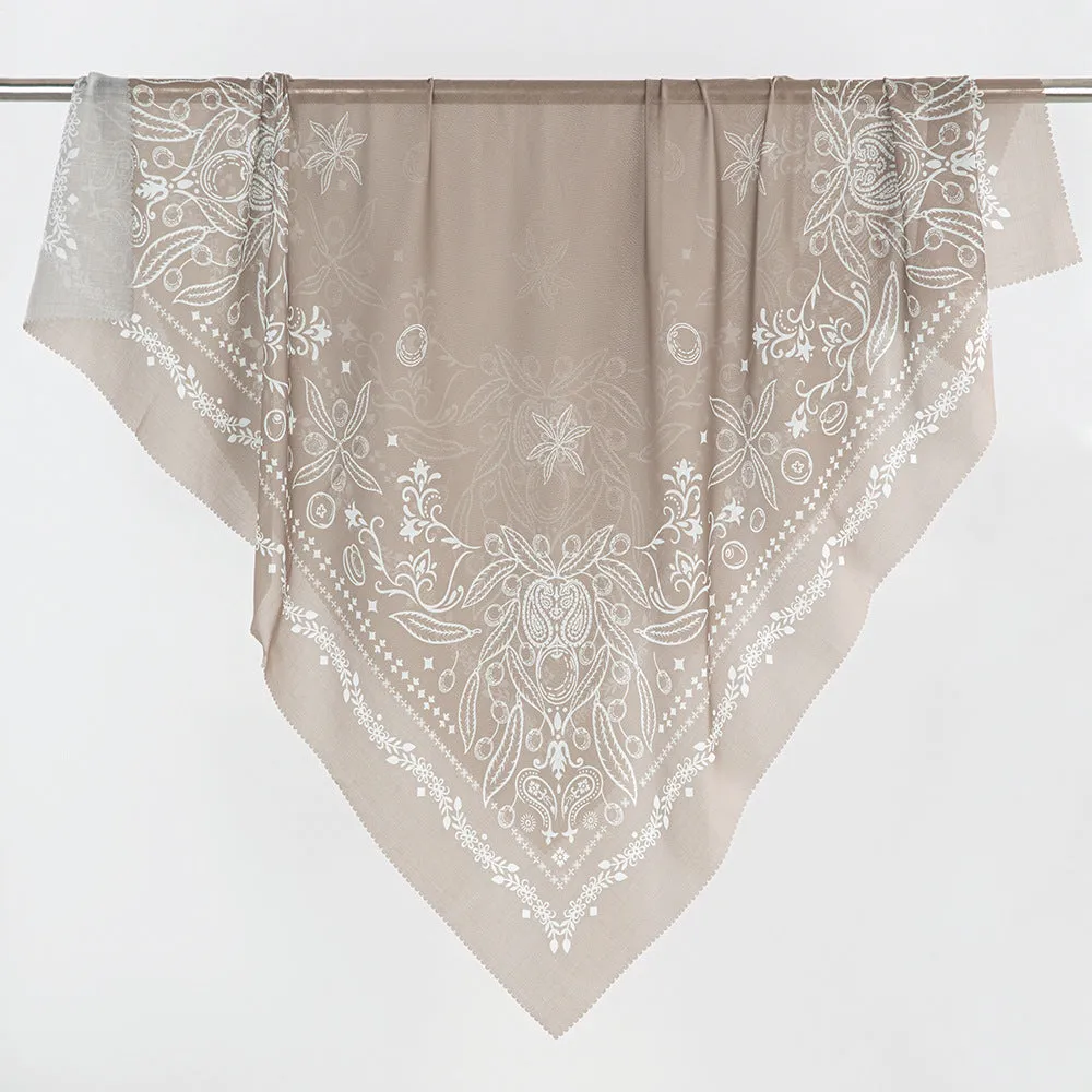 WJA279 Silk scarf for women, shawl, large square scarf, balinese print, sun-proof headscarf