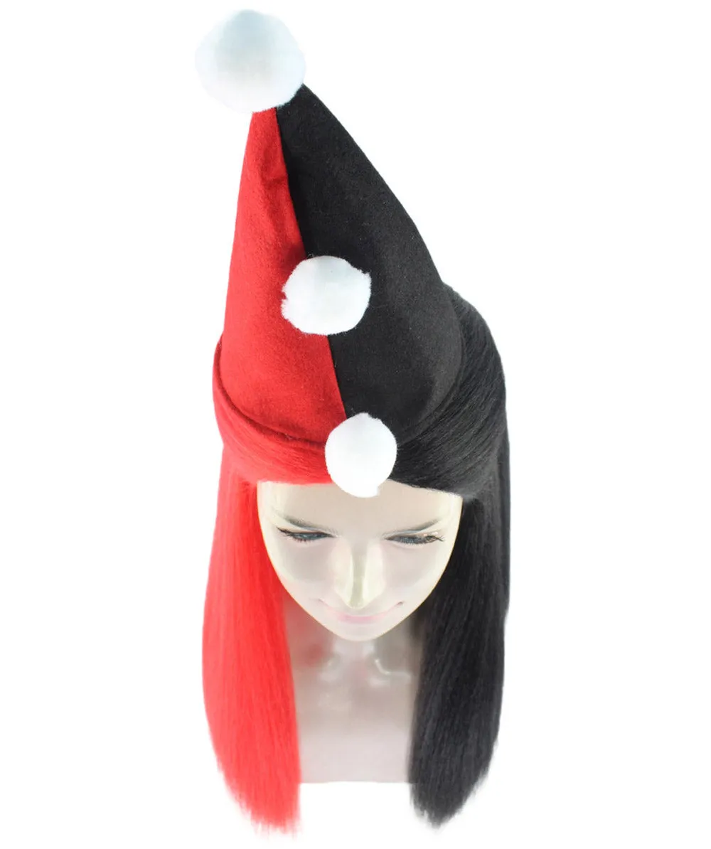 Women's Clown Girl Styles Wig with Hat | Character Cosplay Halloween Wigs | Premium Breathable Capless Cap