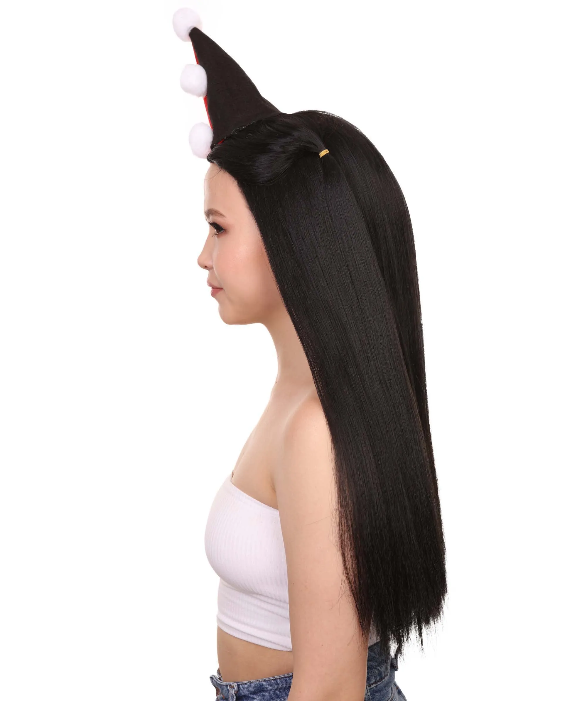 Women's Clown Girl Styles Wig with Hat | Character Cosplay Halloween Wigs | Premium Breathable Capless Cap