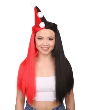 Women's Clown Girl Styles Wig with Hat | Character Cosplay Halloween Wigs | Premium Breathable Capless Cap