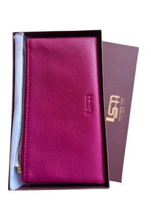 Women's Wallets, Sophia Soft Double Zipper Leather Wallet
